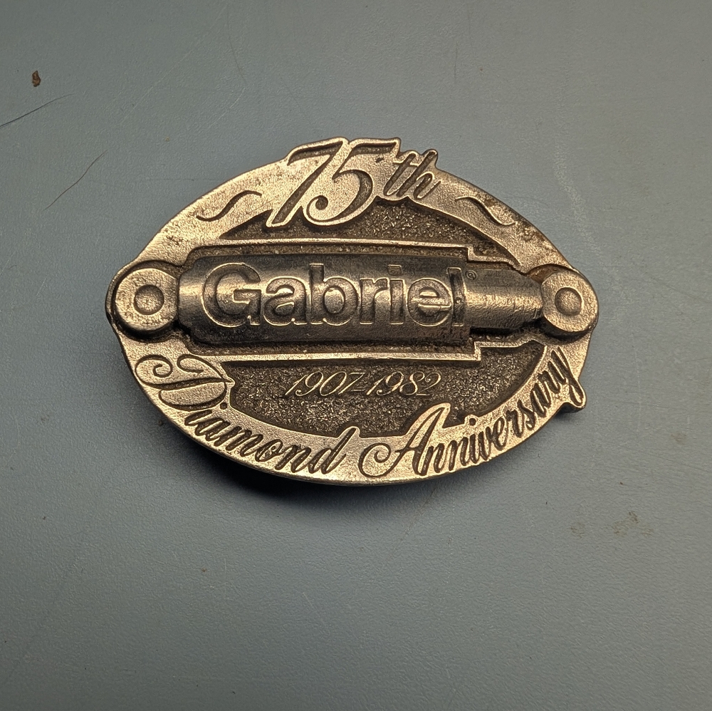 Vtg. Gabriel Shocks Belt Buckle
